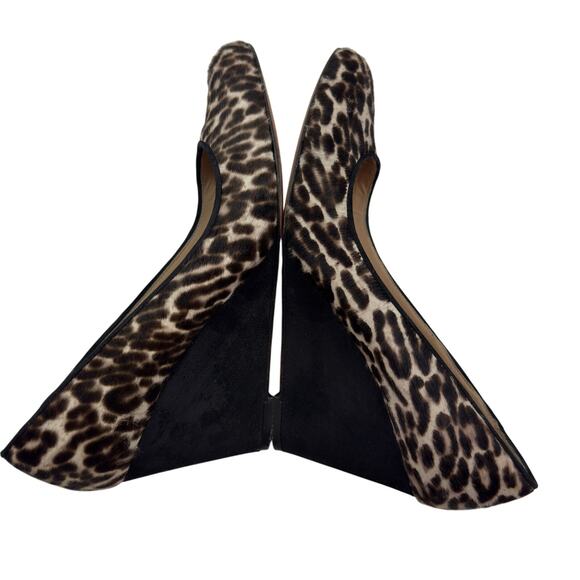 J. Crew Collection Made In Italy Animal Leopard Calf Hair Wedge Pump Women's 8.5 - Picture 6 of 10